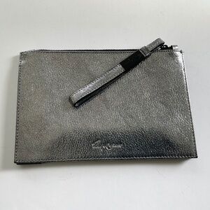 FOLEY + CORINNA  Silver Metallic  Large Leather  Wristlet